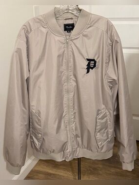 Primitive Skateboarding P Logo Lightweight Bomber Jacket Khaki XL